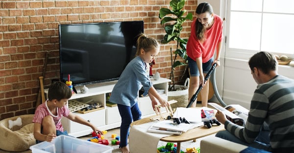 Children tidying up