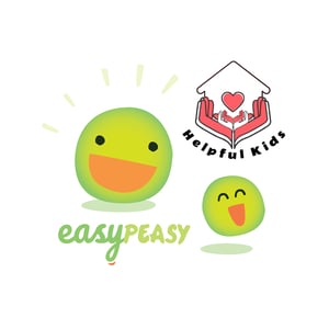 EasyPeasy peas and logo and Helpful Kids Logo