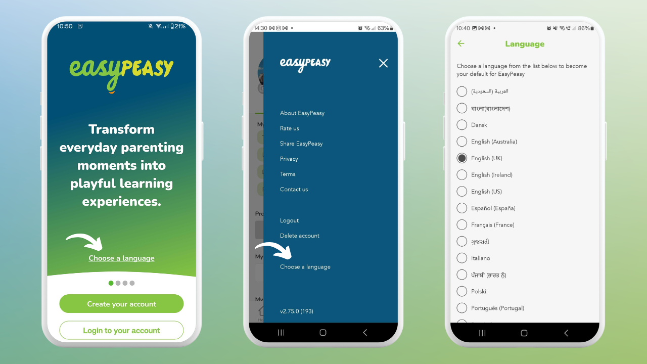 Additional Support for Multiple Languages on EasyPeasy